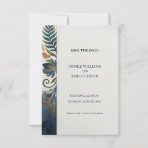 Marine Blumenrand Save-The-Date-Karte Save The Date