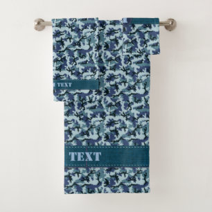 Marine Camouflage Badhandtuch Set