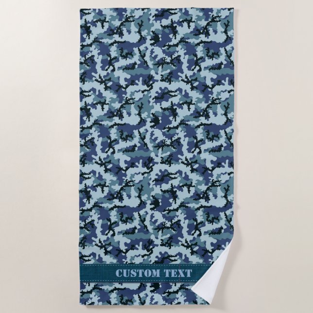 Marine Camouflage Strandtuch (Vorderseite)