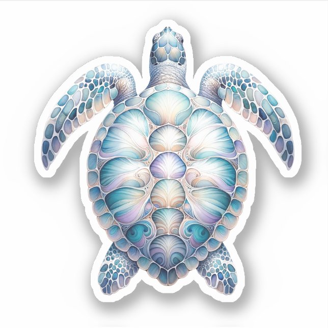 Marine Charm Stickers Sea Turtle Aufkleber (Vorderseite)