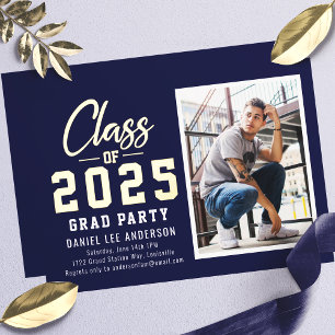 Marine Class of 2025 Foto Graduation Party Folieneinladung