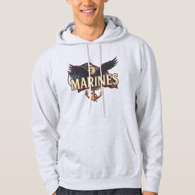 Marine Corps eagle & flag Hoodie (Vorderseite)