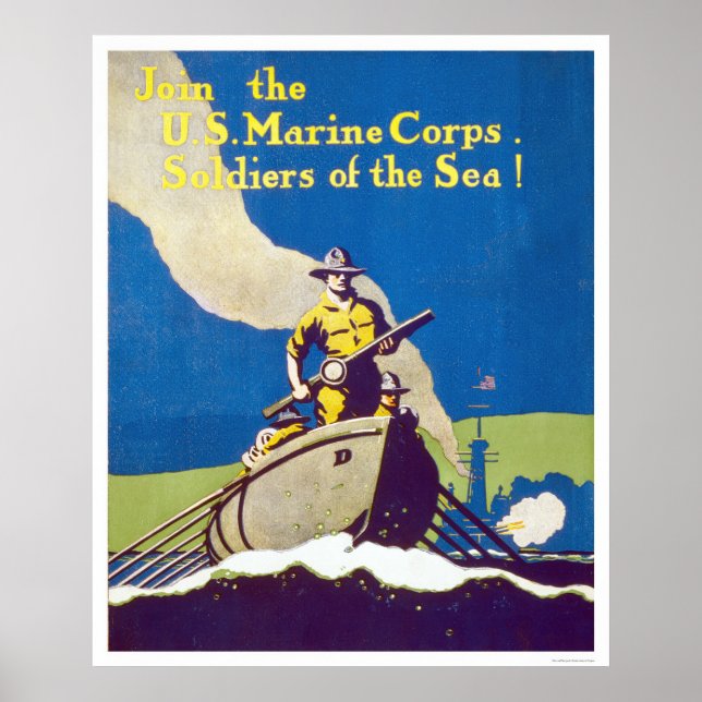Marine Corps - Soldaten des Meeres! Poster (Vorne)