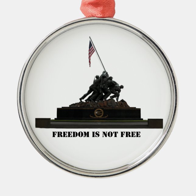 Marine Corps War Memorial Circle Ornament Aus Metall (Vorne)