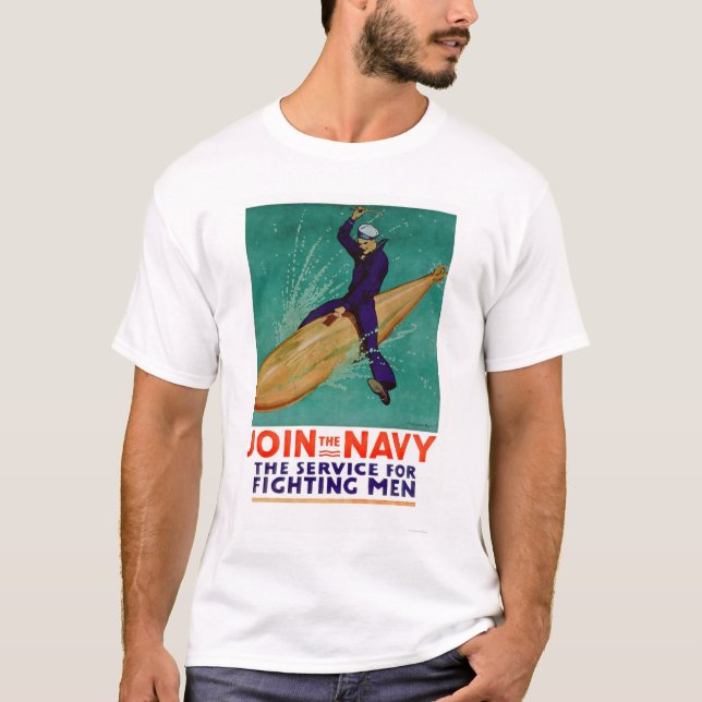 Marine, der Service für kämpfende Männer (US02288) T-Shirt (Vorderseite)
