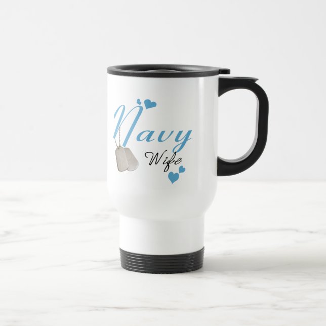 Marine-Ehefrau-Reise-Tasse Reisebecher (Rechts)
