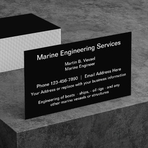 Marine Engineering Services Black Core Design Visitenkarte