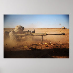 Marine Fires .50 Caliber Rifle Poster