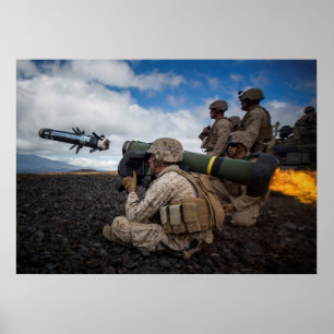 Marine Fires Javelin Poster