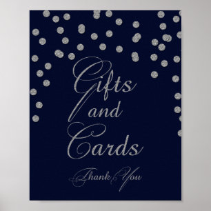 Marine Glitter-Geschenke und Karten-Schild Poster