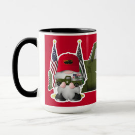 Marine Gnome mit militärischem LKW Tasse