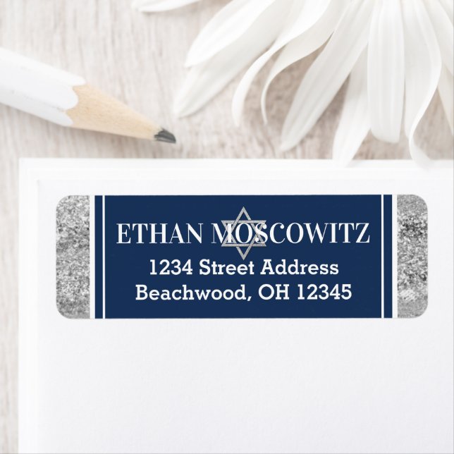 Marine, grau, weißer Star von David Bar Mitzvah (Insitu)