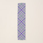 Marine-, Grüner u. Lilaüberprüfter karierter Schal<br><div class="desc">Marine-,  Grüner u. Lilaüberprüfter karierter Chiffon-Schal.  Zusammenpassende Tasche und Klipp auf Zusatz in Zazzle speichern Matching_Totes.</div>