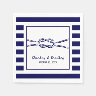 Marine Hochzeit personalisiert Serviette