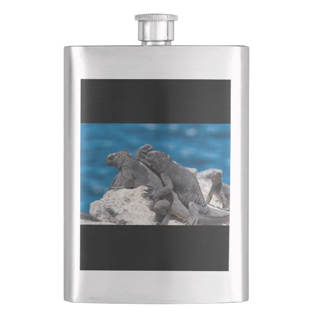 Marine Iguana Flachmann (Vorderseite)