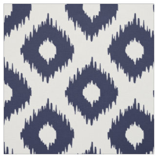 Marine Ikat Muster Stoff