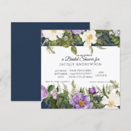 Marine in Lavender Elfenbeinküste Rose Blumenkohl- Einladung