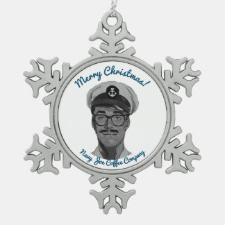 Marine Joe Coffee Weihnachtsschmuck Schneeflocken Zinn-Ornament