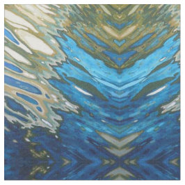 Marine-Kobalt-Olivgrün u. SahneIkat Boho Gewebe Stoff