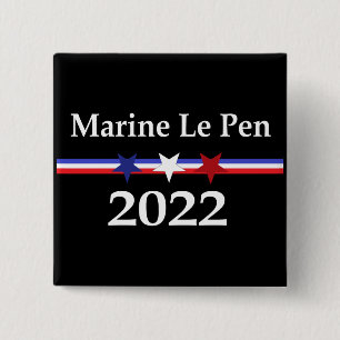 Marine Le Pen 2022 Präsident Frankreich Button