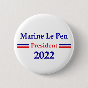 Marine Le Pen 2022 Präsident Frankreich Button