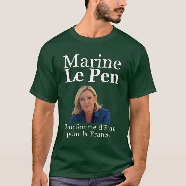 Marine Le Pen für Präsident T-Shirt (Vorderseite)