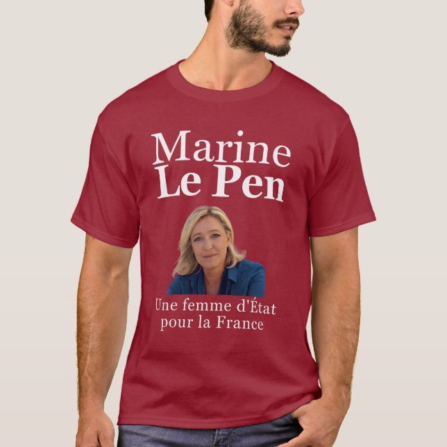 Marine Le Pen für Präsident T-Shirt (Vorderseite)