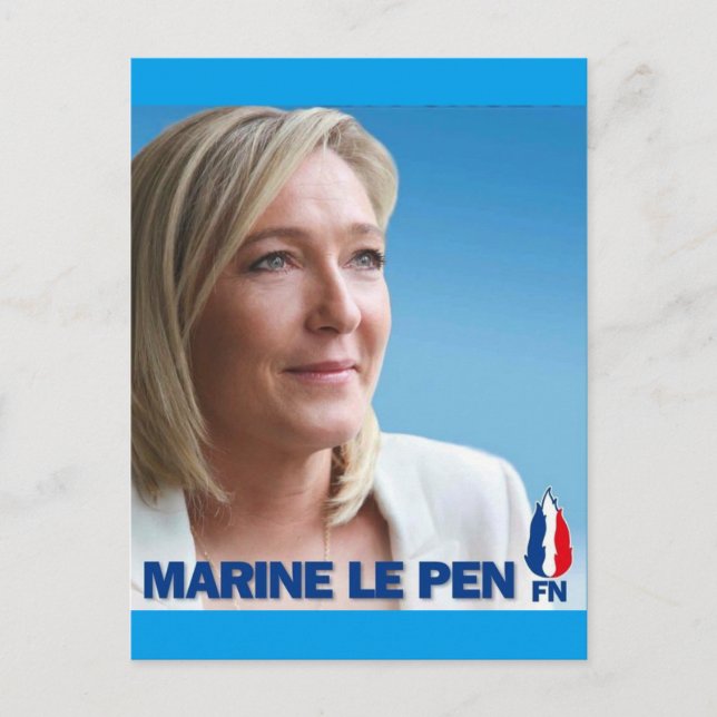Marine Le Pen Postkarte (Vorderseite)