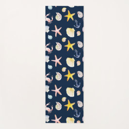 Marine Life & Anchors (Dark Yoga Mat) Yogamatte