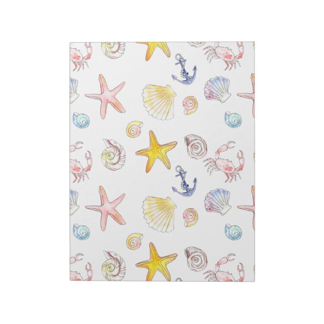 Marine Life & Anchors Notizblock (Rotiert)