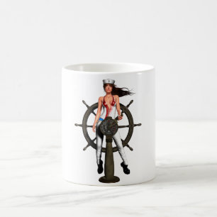 Marine-Mädchen Kaffeetasse