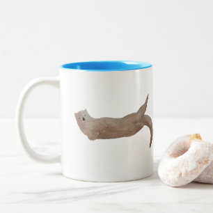 Marine Mammal Watercolor Sea Otter Zweifarbige Tasse