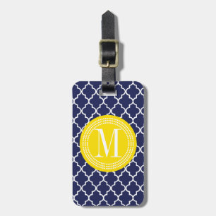 Marine-marokkanisches Fliesen-Gitter Gepäckanhänger