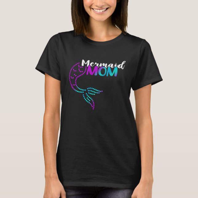 Marine Mermaid Love Mermaid Mom Tail Sea Creature  T-Shirt (Vorderseite)