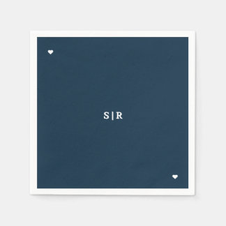 Marine-minimalistische Hochzeitsserviette Serviette