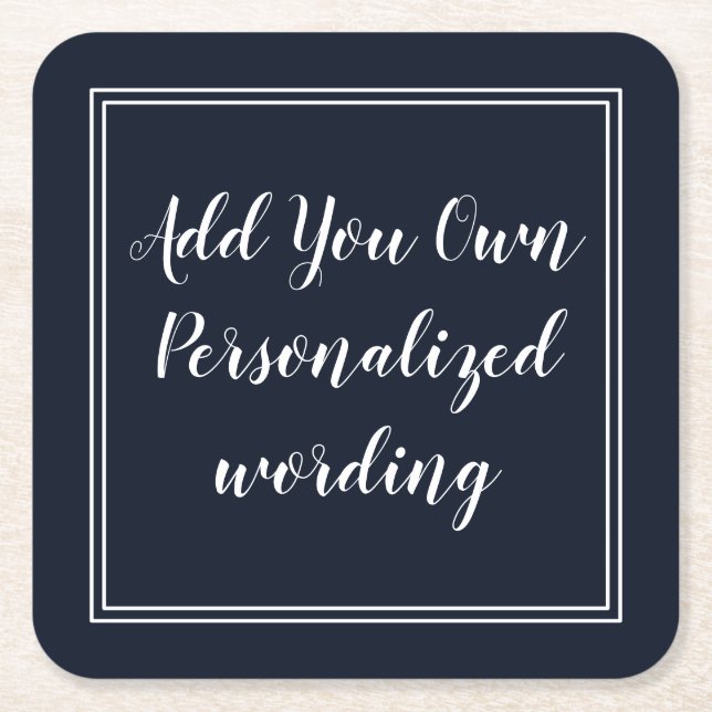 Marine mit Grenzpersonalisiertem Untersetzer (Vorderseite)