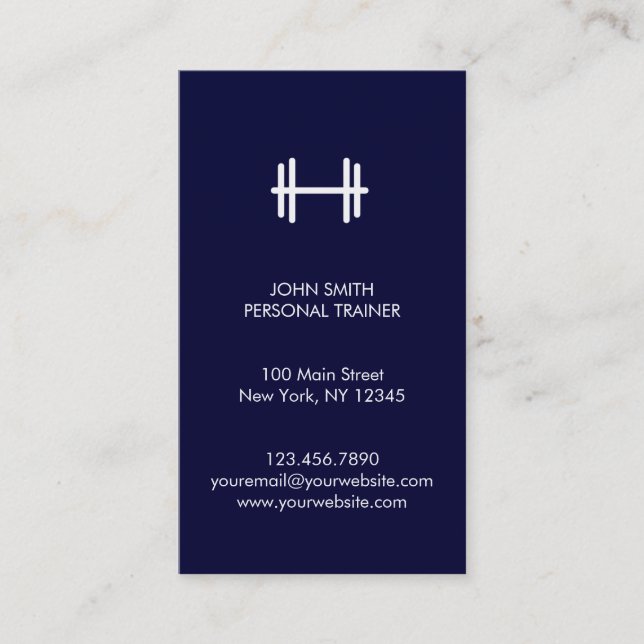Marine-moderne Fitness/persönliche Visitenkarte (Vorderseite)