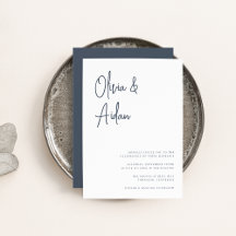 Marine | Moderne handgeschriebene Hochzeit
