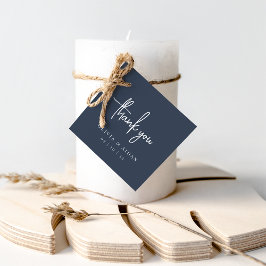 Marine | Moderne handgeschriebene SkriptWedding Vi Geschenkanhänger
