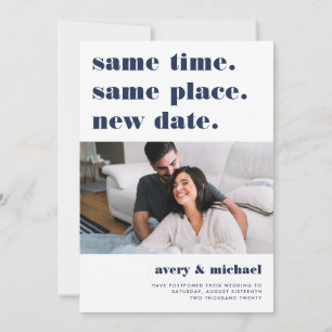 Marine   Moderne Hochzeit-Verschiebung Foto Save The Date