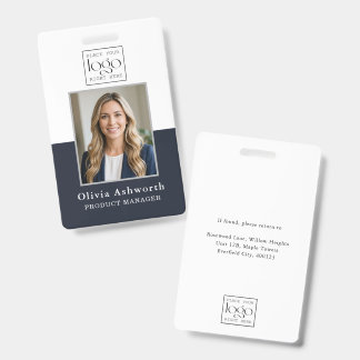 Marine Moderne Minimal Name Logo Unternehmen Mitar Ausweis