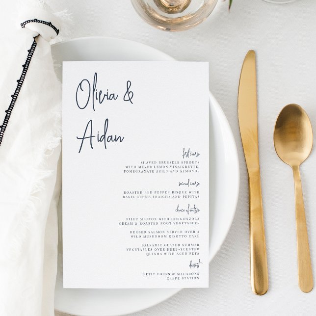 Marine | Modernes handgeschriebenes SkriptWedding  (Von Creator hochgeladen)