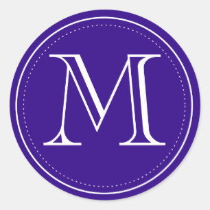 Marine-Monogramm-Umschlag Aufkleber durch Origami