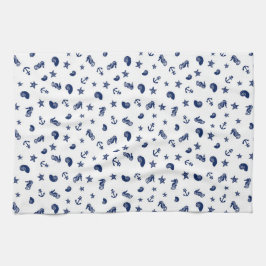 Marine Motif mit Seepferden Geschirrtuch