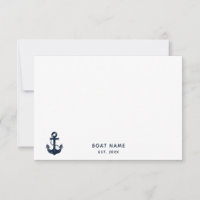 Marine Navy Blau Benutzerdefinierter Bootsname
