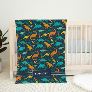 Marine   Niedlich farbige Dinosaurier Muster Kids  Fleecedecke