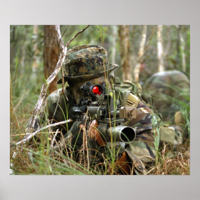 Marine nimmt das Ziel Poster (Vorne)