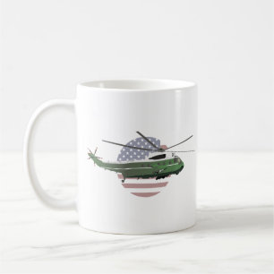 Marine One Hubschrauber mit amerikanischer Flagge Kaffeetasse