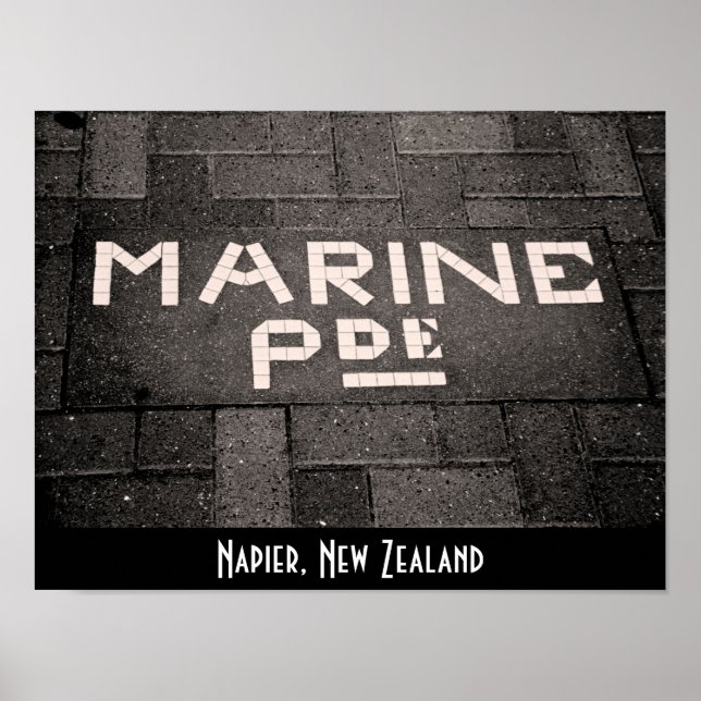 Marine Parade, Napier, Neuseeland Poster (Vorne)