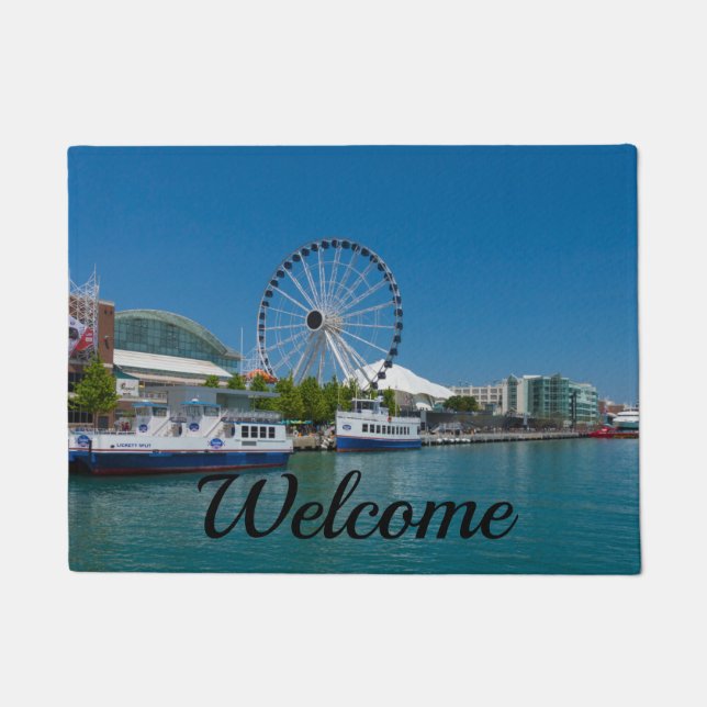 Marine Pier Welcome Doormat Fußmatte (Vorderseite)